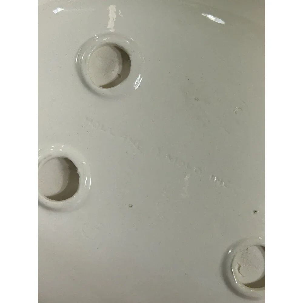 Vintage Holland Mold Ceramic Floral Dish 1961 Grandma Grandpa Love Margie 10